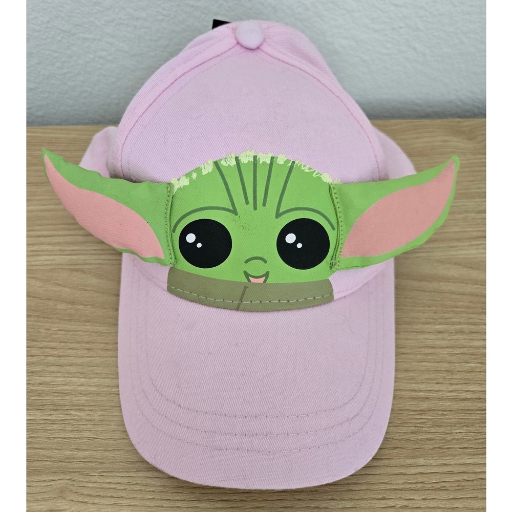 Star Wars Kids Grogu Baby Yoda Pink Baseball Cap Hat 3D Ears Mandalorian OSFM